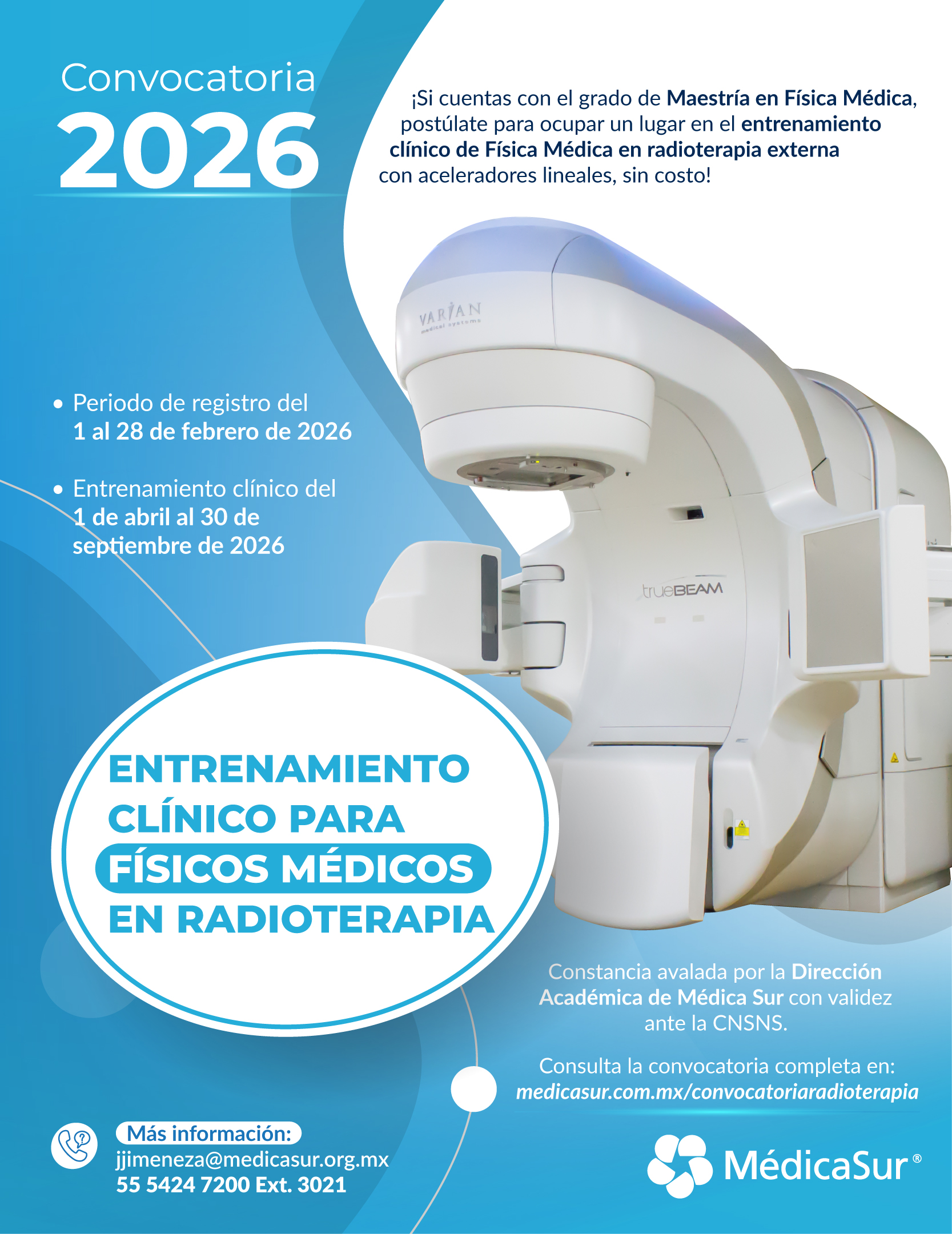 convocatoria radioterapia 2026